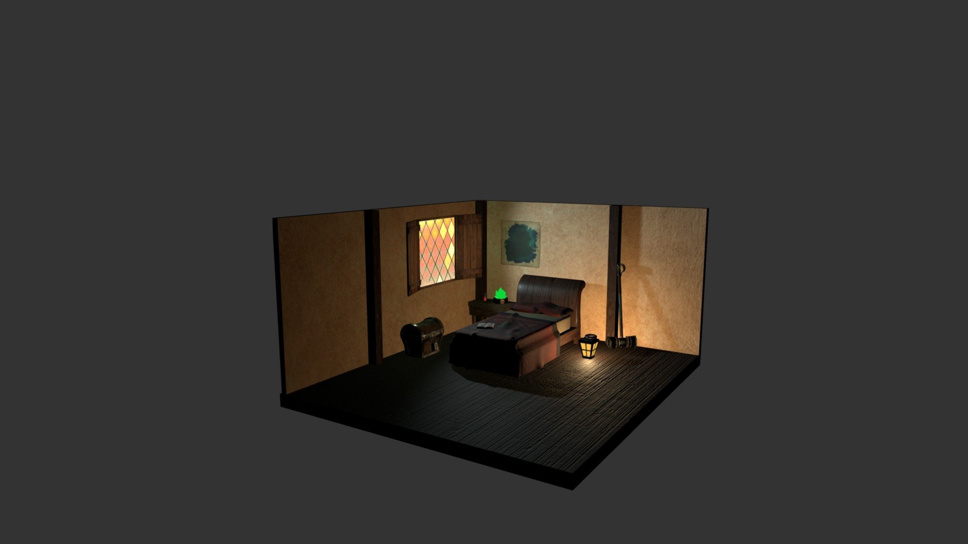 Materials And Lighting Diorama Project 2019 3D model by HLMartin