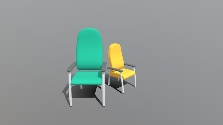 Peadiatric Patient Chair 3D Model