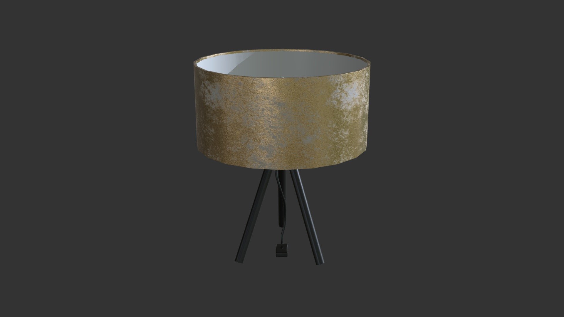 76381 LAMPARA DE MESA METZ METAL TELA DORADO