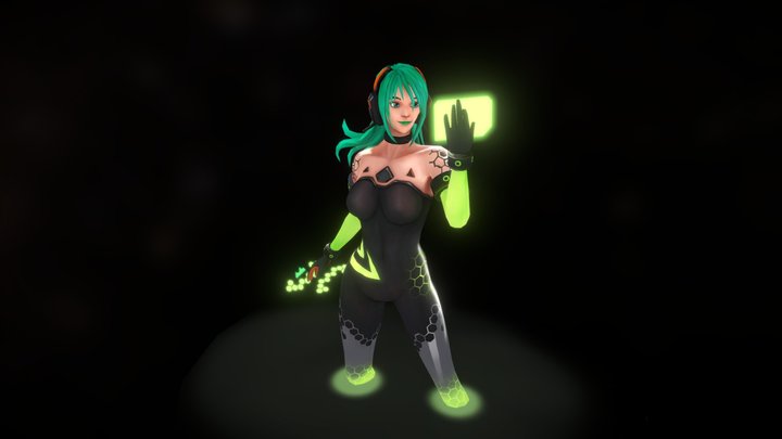 Nvidia Girl 3D Model