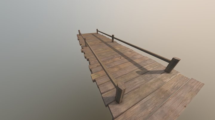 Wooden Bridge 3D Model