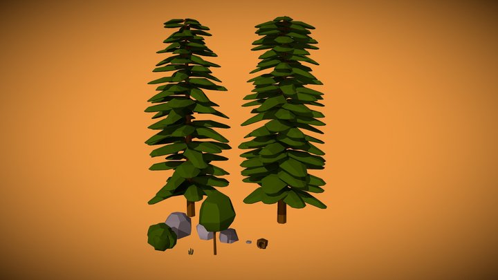 Low Poly Enviroment 3D Model