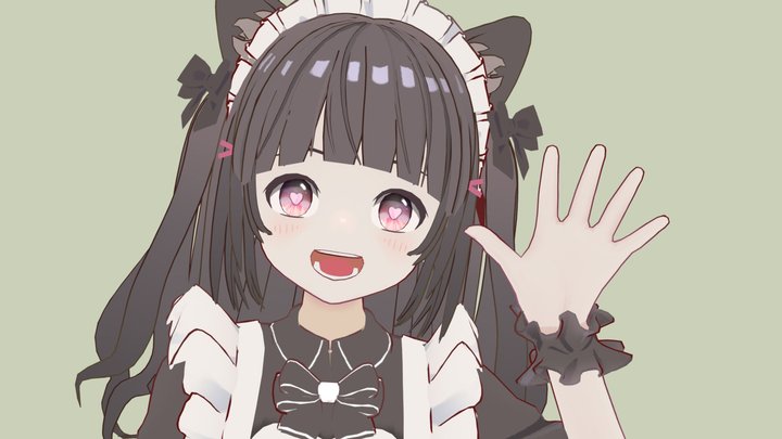[Mocha] - 可爱风格女仆小姐模型！ 3D Model