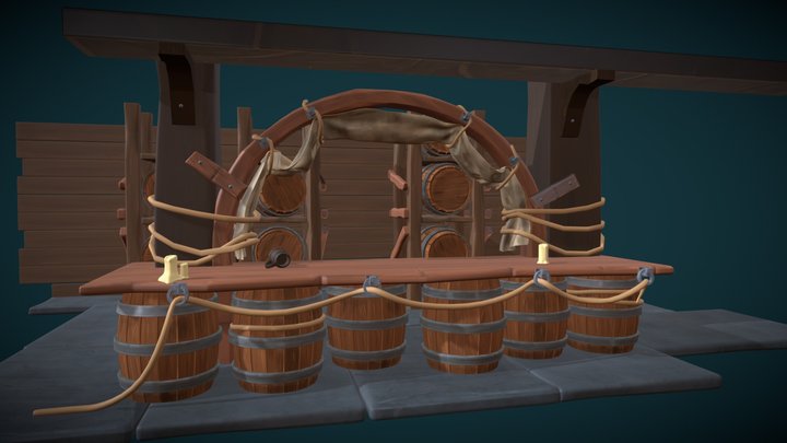 Tavern counter 3D Model