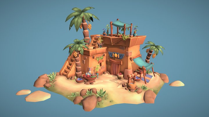 DAE Villages ~ Ancient Egyptian Herbalist 3D Model