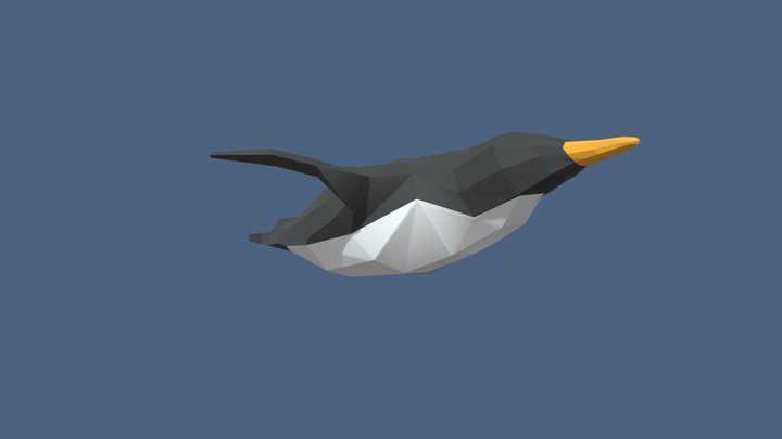 Penguin Swimming 3D Model