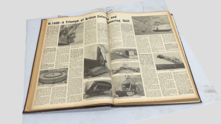 The Review News 1950~1956 Hardback Book 3D Model
