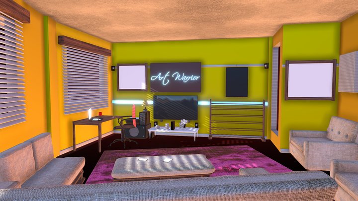 Double tree Apartment block 3D Model