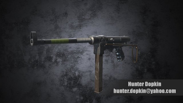 Vigneron M2 Submachine Gun 3D Model