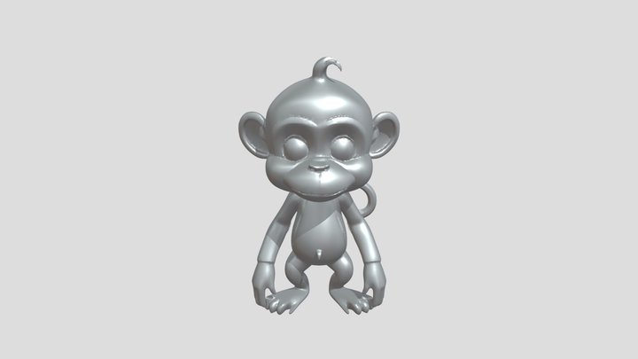 cartoon monkey character 3D Model