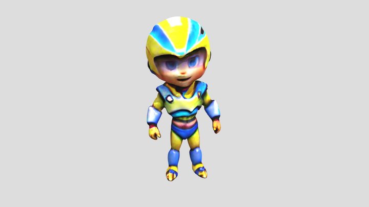 Vir the robot boy indian cartoon  character 3D Model