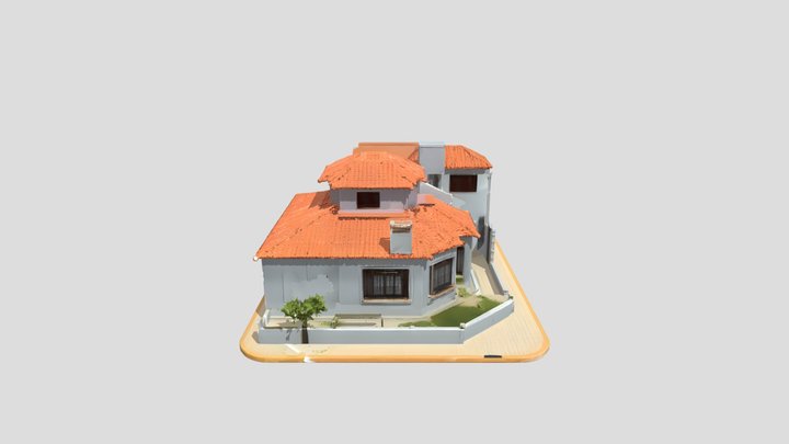 A 3D model of residential house. corner – Gratis 3D-model STL