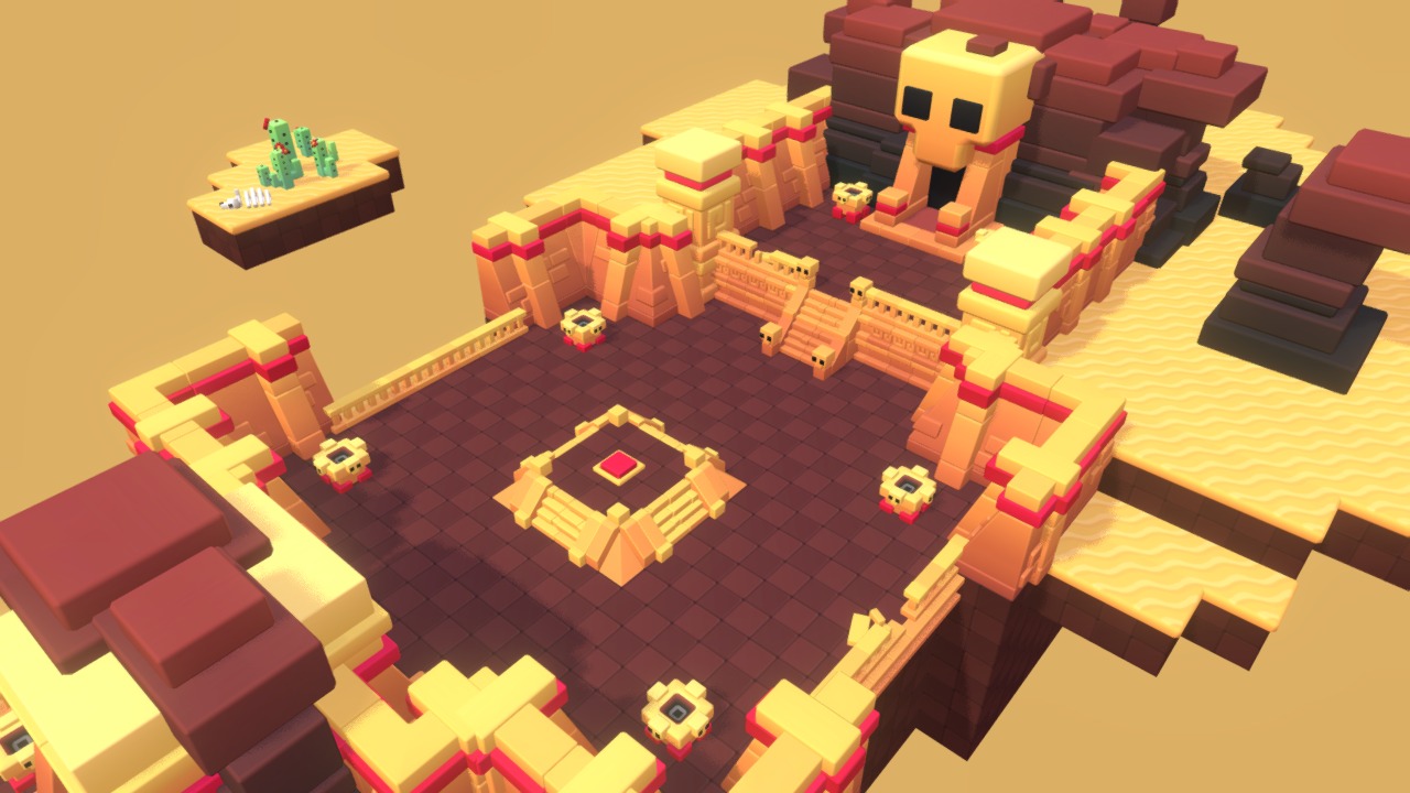 3D model Desert Temple Set – Proto Series - This is a 3D model of the Desert Temple Set - Proto Series. The 3D model is about a room with a table and chairs.