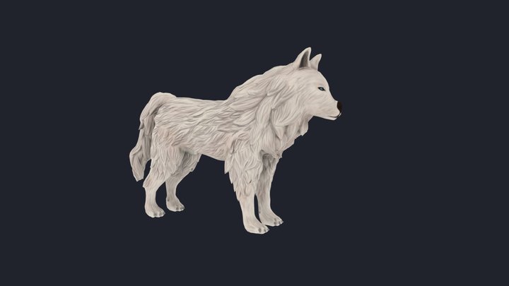 Lone Wolf - Wolf Mountain 3D Model
