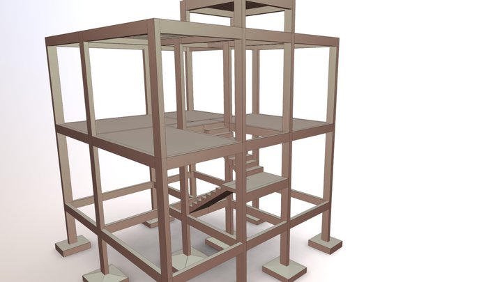 Sobrado curso de estruturas 3D Model