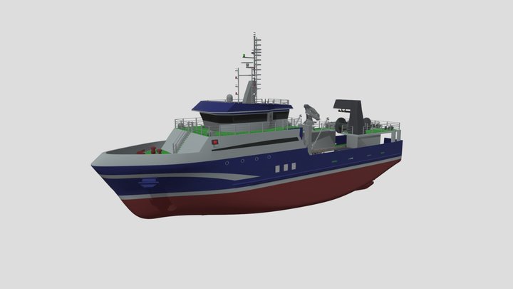 Fishing Trawler 44.2m – Modello 3D gratuito STL