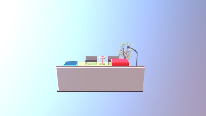 Stylized Outdoor Project (Cont'd, week 5) 3D Model