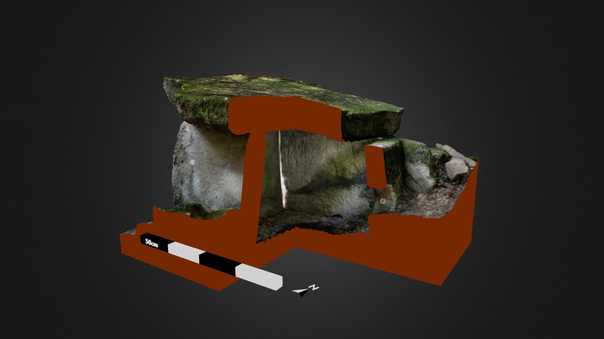 Plinth dolmen Kokukai-1 (section)