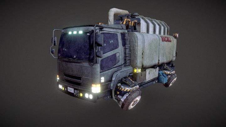 Industrial Hover Truck 3D Model