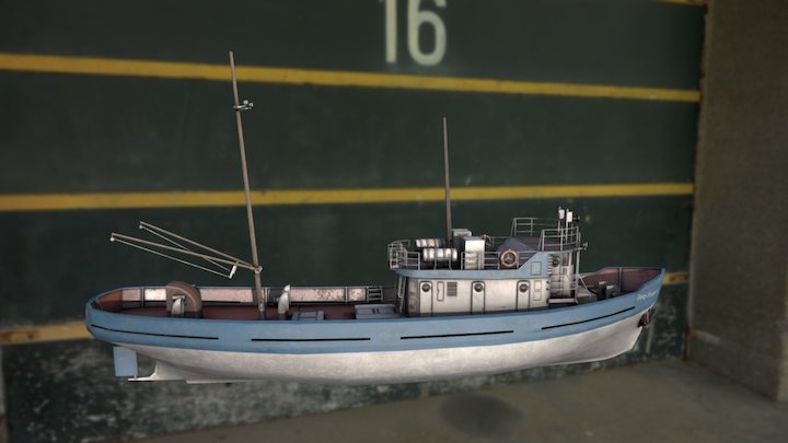 Bateau de pêche 3D Model