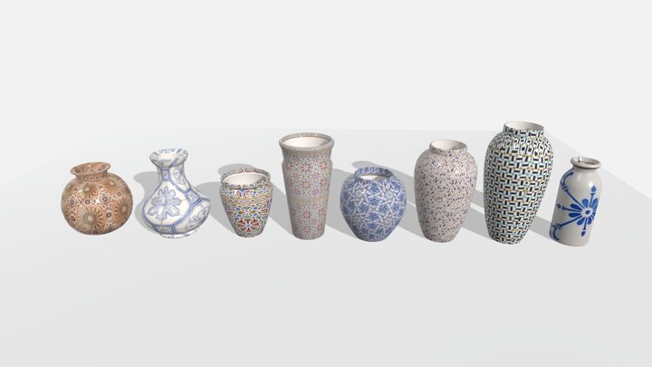 Decorative Pottery Collection 3D Model