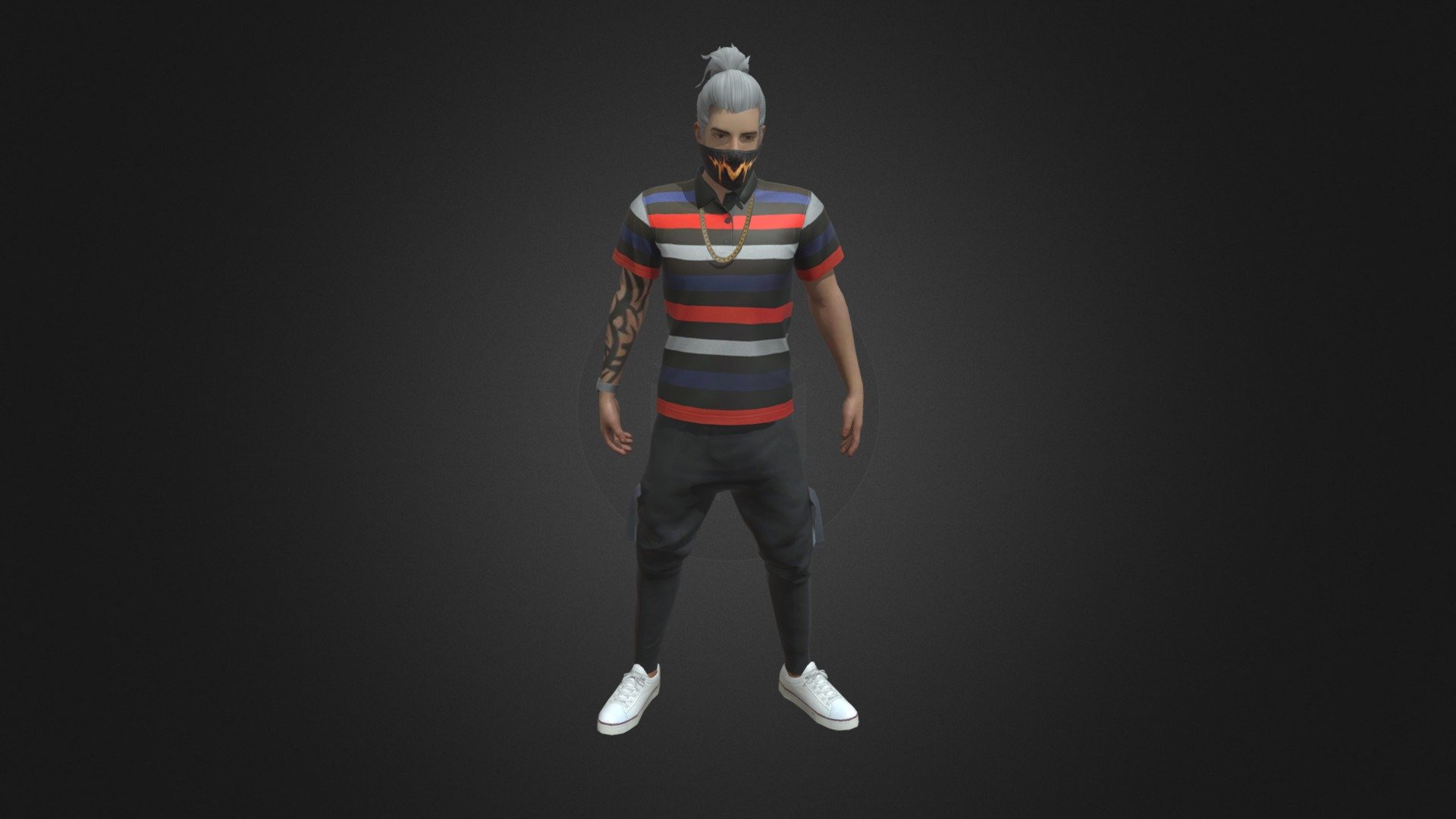 freefire bad dog 3d model by pace gaming ff