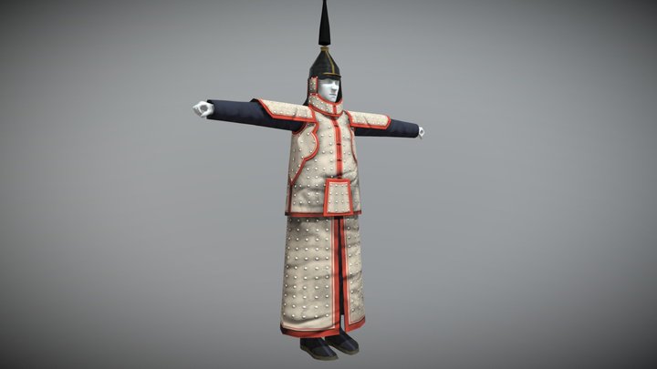 Qing_WhiteRed 3D Model