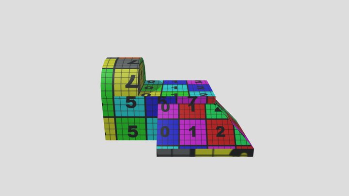 CheckerBoard_Building_Model 3D Model