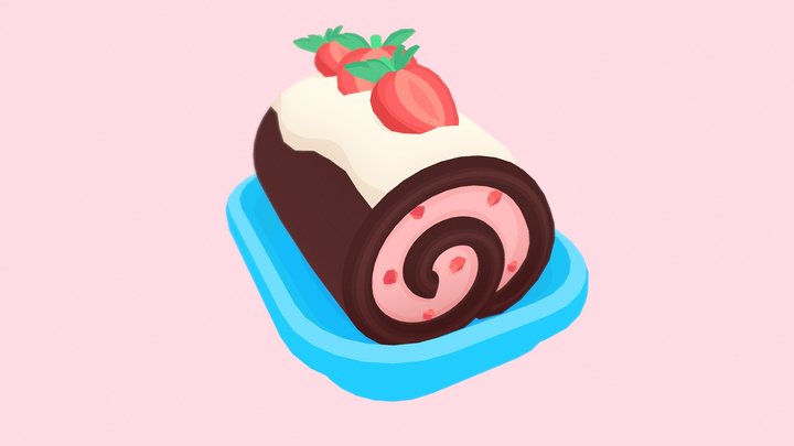 Simple Cake Roll 3D Model