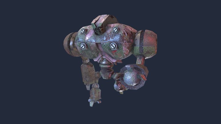 Robot Walk Cycle 3D Model