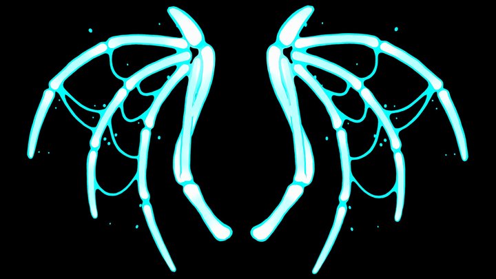 ⬇️ Skeleton Wings 3D Model