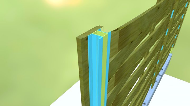 Хотяновка / Забор В1 (Плетёнка) 3D Model