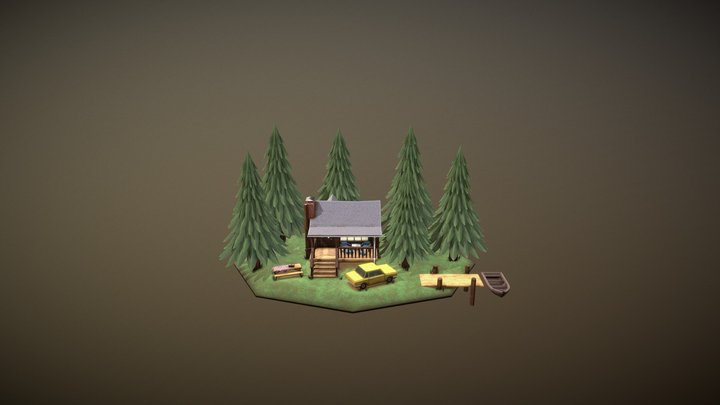 Forest Cabin 3D Model