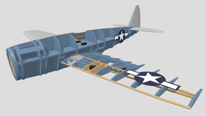 Republic P-47N Thunderbolt RC Plane 3D model 3D Model