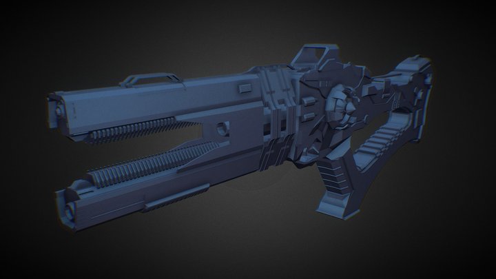 Tesla Rifle -UnPainted 3D Model