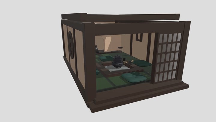 茶道 ローポリ 3D Model