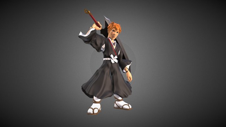 Bankai Zangetsu Bleach anime (fullbring), 3D models download