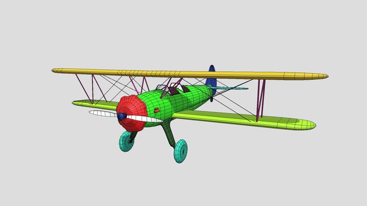 Biplane (WIP) 3D Model