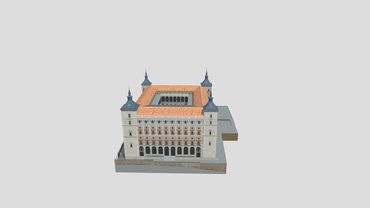 3D Lowpoly  Model of Alcázar of Toledo, Spain 3D Model