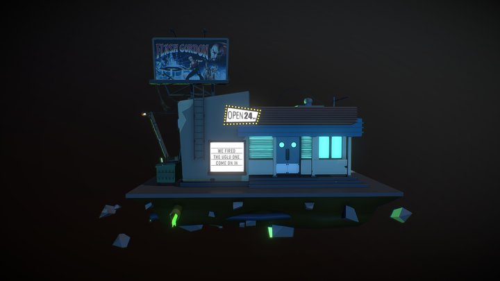 Burger cafe 3D Model