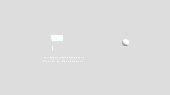 Bandera de Guatemala 3D Model