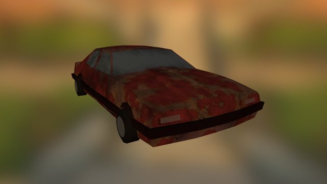 Car for Phone Game 1 view 845 tri Destructable 3D Model