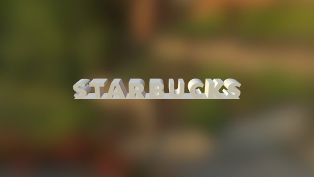 STARBUACKS-文字-2 3D Model