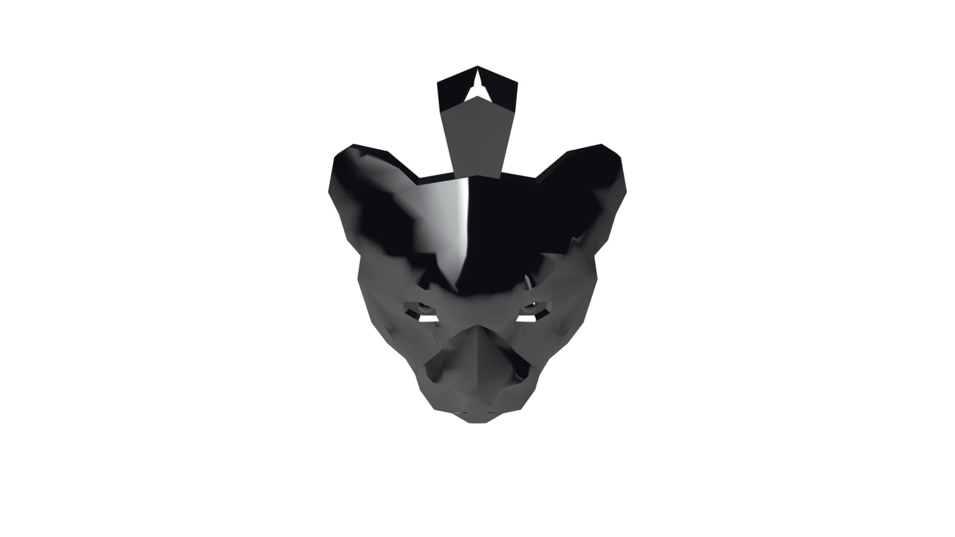 3D model Geometric Puma - This is a 3D model of the Geometric Puma. The 3D model is about a hand with a black and white cube on it.
