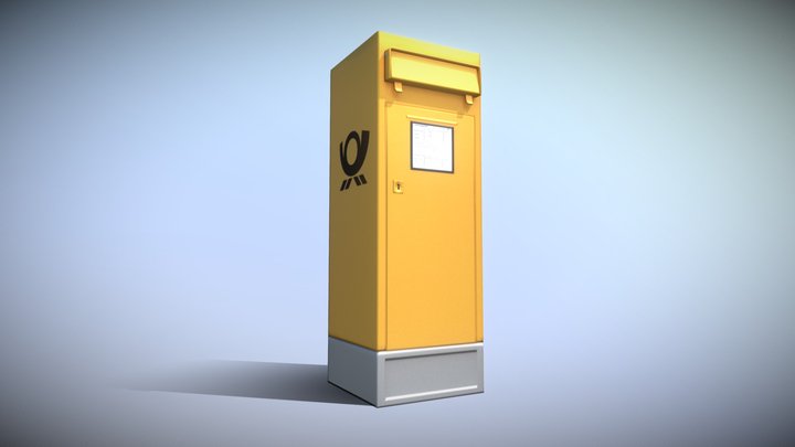 Public Mailbox 2 (Low-Poly Version) 3D Model