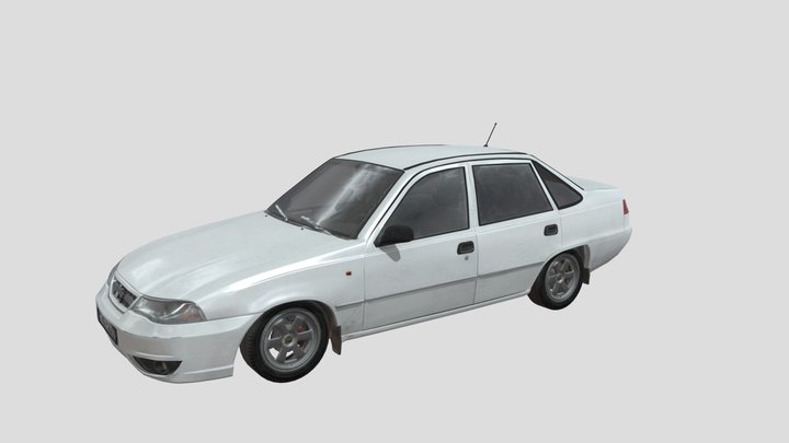 Daewoo Nexia 2014 Game ready 3d model 3D Model