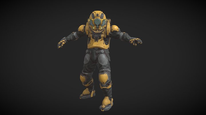 HALO UNSC diving suit 3D Model