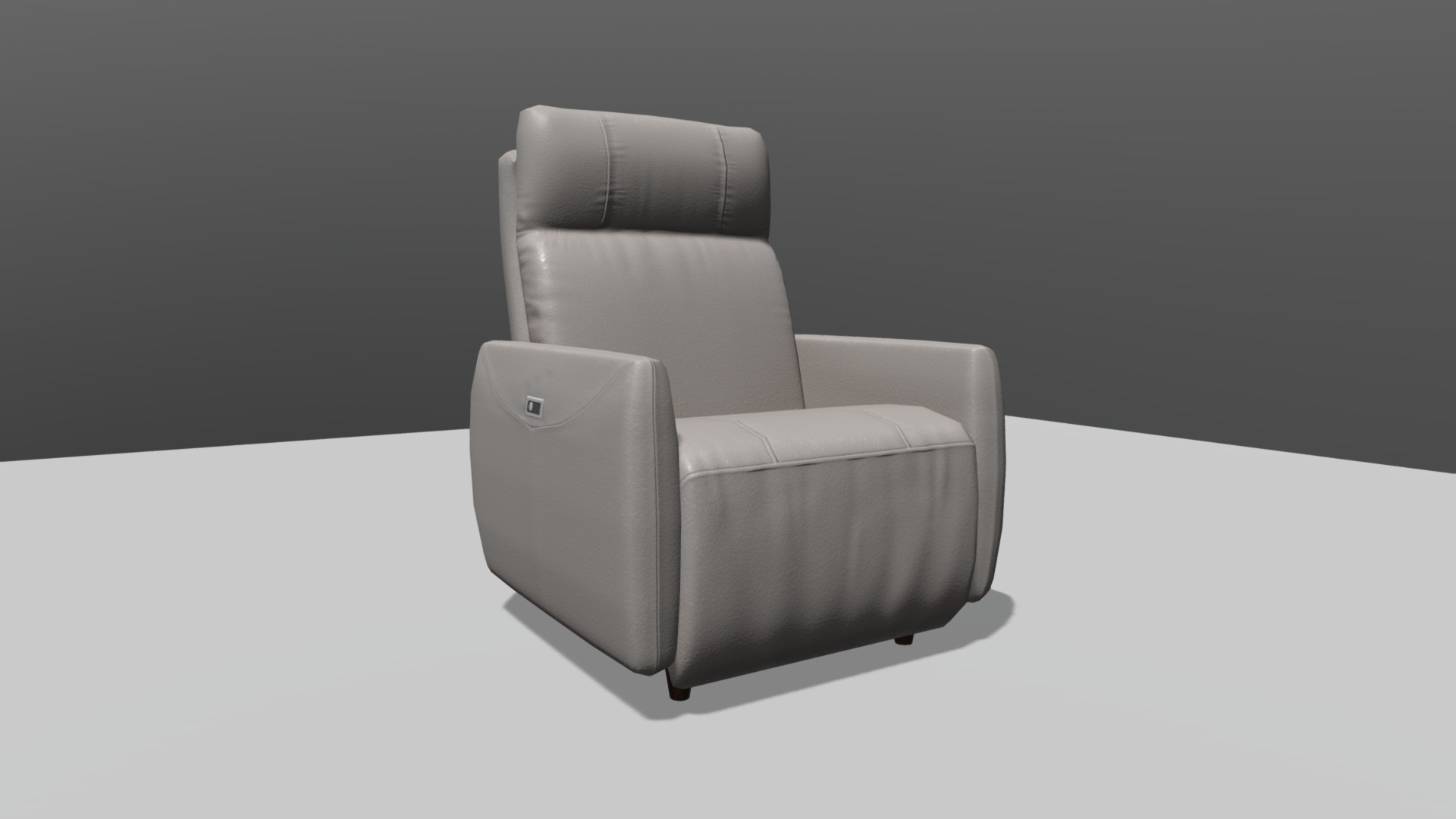 3D model ArmChair - This is a 3D model of the ArmChair. The 3D model is about a grey chair with a grey back.