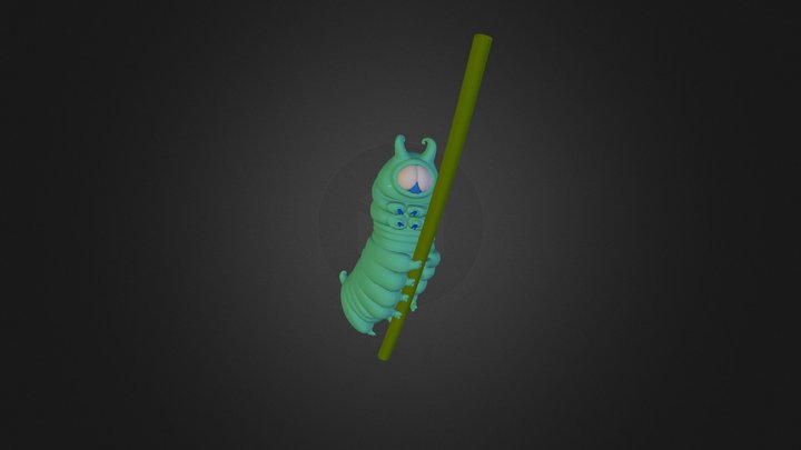 Gooseberry Caterpillar 3D Model