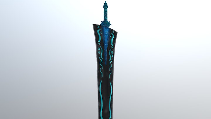 Blue Sword 3D Model